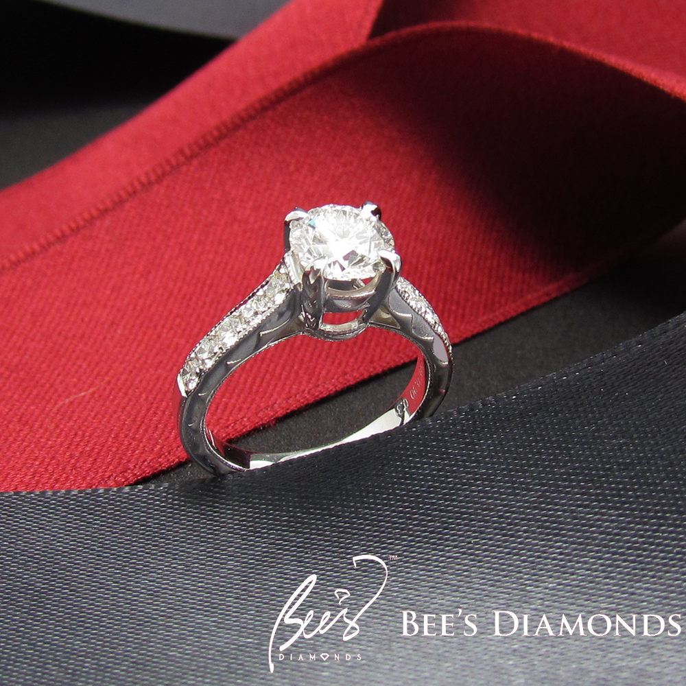 Bespoke vintage diamond engagement ring | Bee's Diamonds